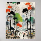 ウォー魅力的ターカラーハウスプリントコージーホームアート ポスター (正面)