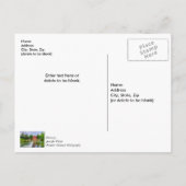 ウォー・イーグル・クリークの滝を越えて　ありがとう ポストカード (裏面)