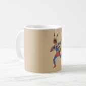 ウォー・ダンス (またはランナー) コーヒーマグカップ (正面左)