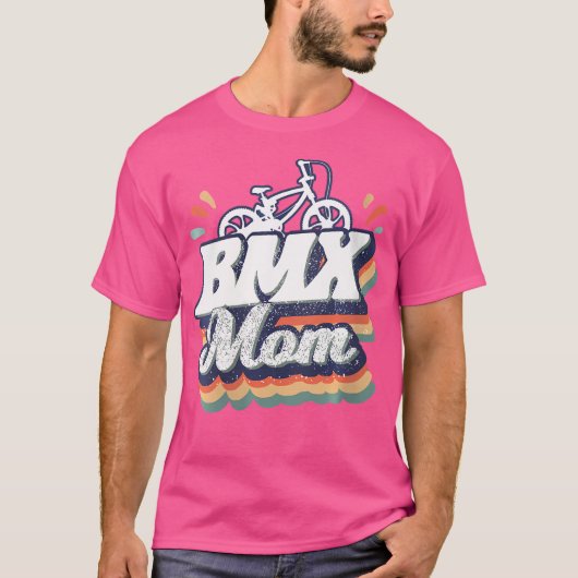 ウォーBMXマママムおもしろいBMXライダー Tシャツ (正面)
