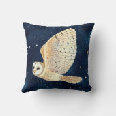 ウオウクロウ星空の夜ウッドランドクリスマス クッション (裏面)