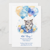 ウオカミお洒落カブ赤ちゃん 招待状 (正面/裏面)