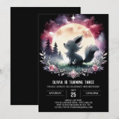 ウオカミお洒落誕生日 招待状 (正面/裏面)