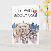 ウオカミの森の動物は野生だ カード (黄色い花)