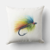 ウオータイ絵画ズフライ釣り装飾用クッション クッション (裏面)