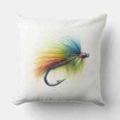 ウオータイ絵画ズフライ釣り装飾用クッション クッション (正面)