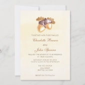 ウオータカラアクランズオーク葉秋の結婚式 招待状 (正面)