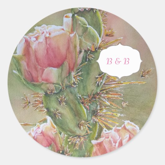 ウオータカラオレンジナシサボテン ラウンドシール (正面)