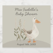 ウオータカラグース赤ちゃんシャワーきらめくワインラベル スパークリングワインラベル (シングルラベル)