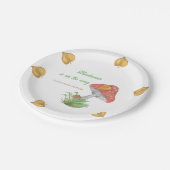 ウオータカラマッシュルームベビーシャワー紙プレート ペーパープレート (アングル)