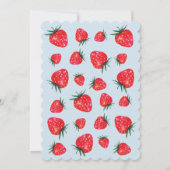 ウオータカラーいちごベビーシャワー招待状 招待状 (裏面)