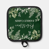 ウオータカラーアイビーシダSageファミリーキャビングリーン 鍋敷き (正面)