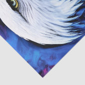 ウオータカラーイーグルポートレート絵画のデクページ 薄葉紙 (詳細)