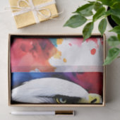 ウオータカラーイーグルポートレート絵画のデクページ 薄葉紙 (ギフト)