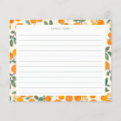 ウオータカラーオレンジシトラスネームレシピカード (裏面)