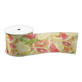 ウオータカラーシトラスグレープフルーツ&オレンジエキゾチック サテンリボン (リール)