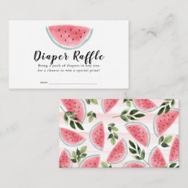 ウオータカラースイカおむつラッフルチケット エンクロージャーカード
