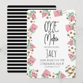 ウオータカラースイカ紙吹雪グリッタートリム 招待状