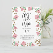 ウオータカラースイカ紙吹雪グリッタートリム 招待状 (スタンド正面)