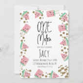 ウオータカラースイカ紙吹雪グリッタートリム 招待状 (正面)