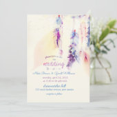 ウオータカラードリームキャッチャー保保結婚式招待状 招待状 (スタンド正面)