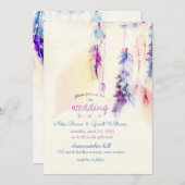 ウオータカラードリームキャッチャー保保結婚式招待状 招待状 (正面/裏面)