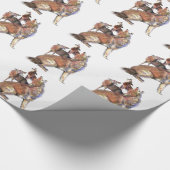 ウオータカラーハウリングコヨーテパック動物自然 ラッピングペーパー (角)