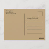 ウオータカラーハミングバードバルーン誕生日招待状 ポストカード (裏面)