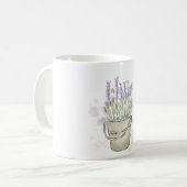 ウオータカラーハンドラベ絵を描ンダーポット コーヒーマグカップ (正面左)