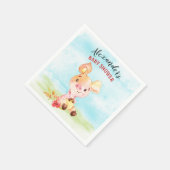 ウオータカラーピギー赤ちゃんシャワーファーム スタンダードカクテルナプキン (角)