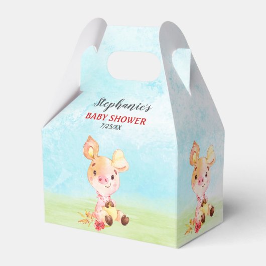 ウオータカラーピギー赤ちゃんシャワーファーム フェイバーボックス (正面サイド)