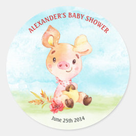 ウオータカラーピギー赤ちゃんシャワーファーム ラウンドシール