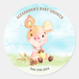 ウオータカラーピギー赤ちゃんシャワーファーム ラウンドシール