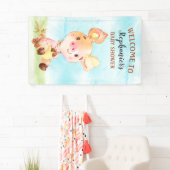 ウオータカラーピギー赤ちゃんシャワーファーム 横断幕 (インサイチュ)