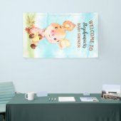 ウオータカラーピギー赤ちゃんシャワーファーム 横断幕 (トレードショー)