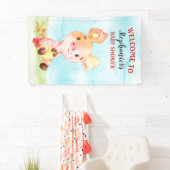 ウオータカラーピギー赤ちゃんシャワーファーム 横断幕 (インサイチュ)