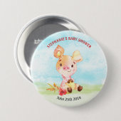 ウオータカラーピギー赤ちゃんシャワーファーム 缶バッジ (正面&裏面)