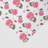 ウオータカラーピンクローズボタニカルイラストレーション 薄葉紙 (詳細)