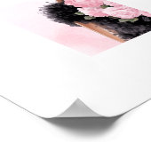 ウオータカラーファッショニスタエレガントスブラックサングラス ポスター (角)