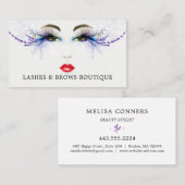 ウオータカラーファンシーまつげ顔プロフェッショナル 名刺 (正面/裏面)