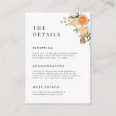 ウオータカラーミカン結婚タンジェリン詳細 エンクロージャーカード (正面)