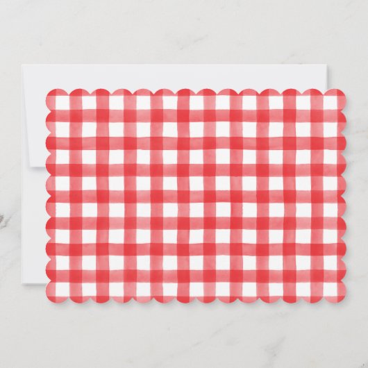 ウオータカラーヤギ赤ちゃんシャワーファーム招待状 招待状 (裏面)