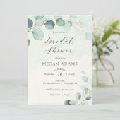 ウオータカラーユーカリブライダルシャワー 招待状 (スタンド正面)