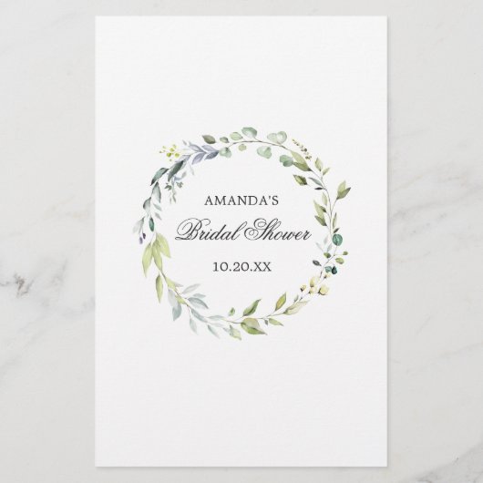 ウオータカラーユーカリプスグリーンアドバイスカード (裏面)