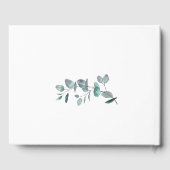 ウオータカラーユーカリプスグリーンブライダルシャワー ゲストブック (裏面)