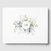 ウオータカラーユーカリプスグリーンブライダルシャワー ゲストブック (裏面)