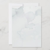 ウオータカラーユーカリプスグリーンブライダルシャワー 招待状 (裏面)