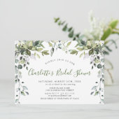 ウオータカラーユーカリプスグリーンブライダルシャワー 招待状 (スタンド正面)
