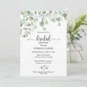 ウオータカラーユーカリプスグリーンブライダルシャワー 招待状 (スタンド正面)