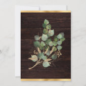 ウオータカラーユーカリプスグリーンブライダルシャワー 招待状 (裏面)